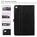Ztotop for iPad Mini 4 Case, Leather Folio Stand Protective Case Smart Cover with Multi-Angle Viewing, Paperwork Card Pocket, Functional Elastic Strap for iPad Mini 4 - Black
