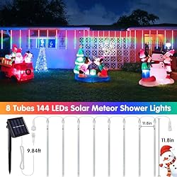 JMEXSUSS Solar Multicolor Meteor Rain Lights, 30cm