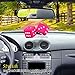Vagway Fuzzy Dice Car Mirror- Pair of Pink Hanging Dice- Plush Stylish Vintage Retro Accessory