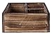 Dwellbee Rustic Office Desk Organizer, Rectangular (Pine Wood)