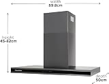 Russell Hobbs 90cm Midnight Collection Chimney Cooker Hood Dark Steel view 2