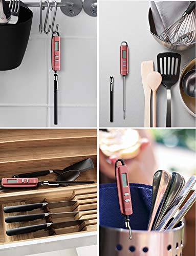 Habor 022 Meat Thermometer, Instant Read Thermometer Digital Cooking Thermometer, Candy Thermometer with Super Long Probe for Kitchen BBQ Grill Smoker Meat Oil Milk Yogurt Temperature