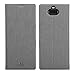 Foluu Compatible Sony Xperia 10 Plus Case, Flip Folio Wallet Case Slim Premium PU Leather Case ID Credit Card Slots Kickstand Magnetic Closure Clear TPU Bumper Cover Compatible (Gray)