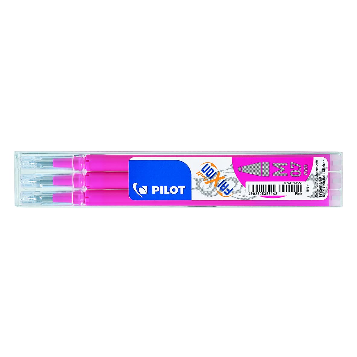 Pilot Refills for Frixion Rollerball 0.7 mm (Pack of 3) - Pink 075300309 — image 1