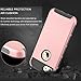 iPhone 7 Case, Kuool Slim Hybrid Dual Layer Armor Rugged Heavy Duty Anti-Slip Full Protection Cover with [Tempered Glass Screen Protector] for iPhone 7-Pink