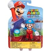 Super Mario Ice Mario 4 Inch Action Figure with Ice Flower | with Ice Flower