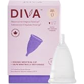 DivaCup - Menstrual Cup - Feminine Hygiene - Leak Free - BPA Free - Model 0 | 100% Medical Grade Silicone Reusable Menstrual Cup for Up to 12 Hours of Leak-Resistant, Plastic-Free Wear
