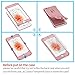 ORETECH Designed for iPhone 6S Plus Case, iPhone 6 Plus Case with [2 x Tempered Glass Screen Protector] 360° Full Body Hard PC Soft TPU Silicone Cover for iPhone 6 Plus/6s Plus - 5.5'' Rosegold