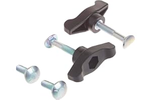 Liyquint 2 Sets Lawn Mower Handle Knobs Nut Bolt，Universal Wing Handle knob，T-Handle Bolt for Snow Blower， Lawn Mower Handle 