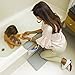 Overcrest Baby Bath Kneeler and Elbow Cushioned Tub Rest Set, Premium Extra Thick 23 x 12 x 2 inch Foam Mat Protection for Parents, Double Stitched Deeper Pockets, Secure Non-Slip, Quick Drying, Grey