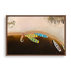 Framed Canvas Wall Art Voyage Canvas Prints Home Artwork Decoration for Living Room,Bedroom - 16x24 inches