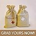 25 Pcs Burlap Gift Bags 3x4 Inch, Linen Sacks Bag with Gift Tags Drawstring Rope for Gifts, Reusable Jewelry Pouches for Art DIY Craft Present Favors
