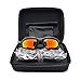 UIM-Shop Polarized Field Motorbike Driving Riding Ski Goggles Glasses -Padded Motorcycle Mirrors Black Frame