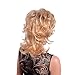 Kaleiss Women's Wigs Blonde Medium Length Wavy Layered Hair Synthetic Full Wigs With Bangs