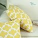 CaliTime Pack of 2 Soft Canvas Throw Pillow Covers Cases for Couch Sofa Home Decor Modern Quatrefoil Accent Geometric 18 X 18 Inches Bright Yellow
