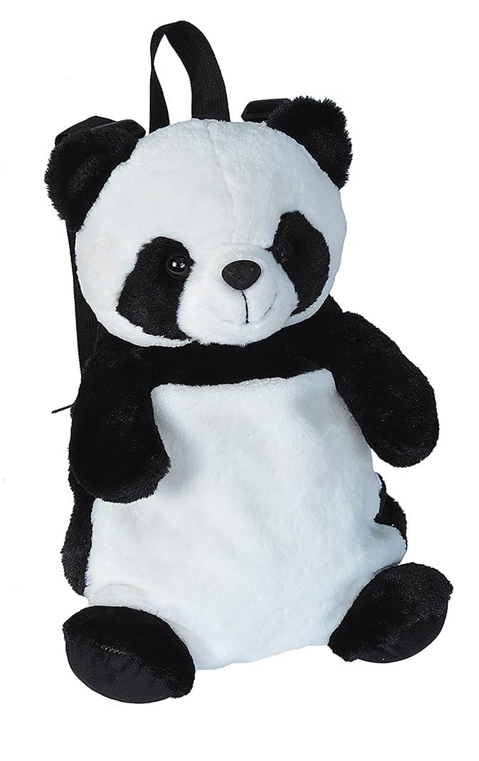 WILD REPUBLIC Panda Backpack, Mini Backpack, Animal Bag, Kids Gifts, Plush Zoo Animal, 14"