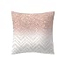 Square 18x18 Inches Decorative Pillowcases Cuekondy Pack of 4 Rose Gold Pink Geometric Print Throw Cushion Cover with Zipper for Bedroom Living Room Sofa Home Decor (G)