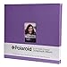 Polaroid 8”x8” Cloth Covered Scrapbook Photo Album w/Front Picture Window for Zink 2x3 Photo Paper Projects (Mint, Snap, Zip, Z2300) - Purple