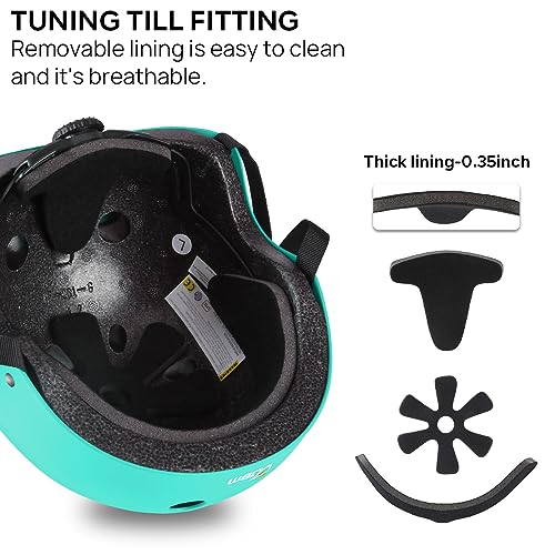 JBM Skateboard Helmet - Lightweight Adjustable Multi-Sport Helmet With Ventilation (5 Colors)