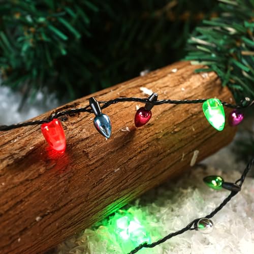 FUTUREPLUSX 2PCS Christmas Light Up Necklaces, Christmas LED Necklace Christmas Costume Accessories for Christmas Party Supplies Accessories