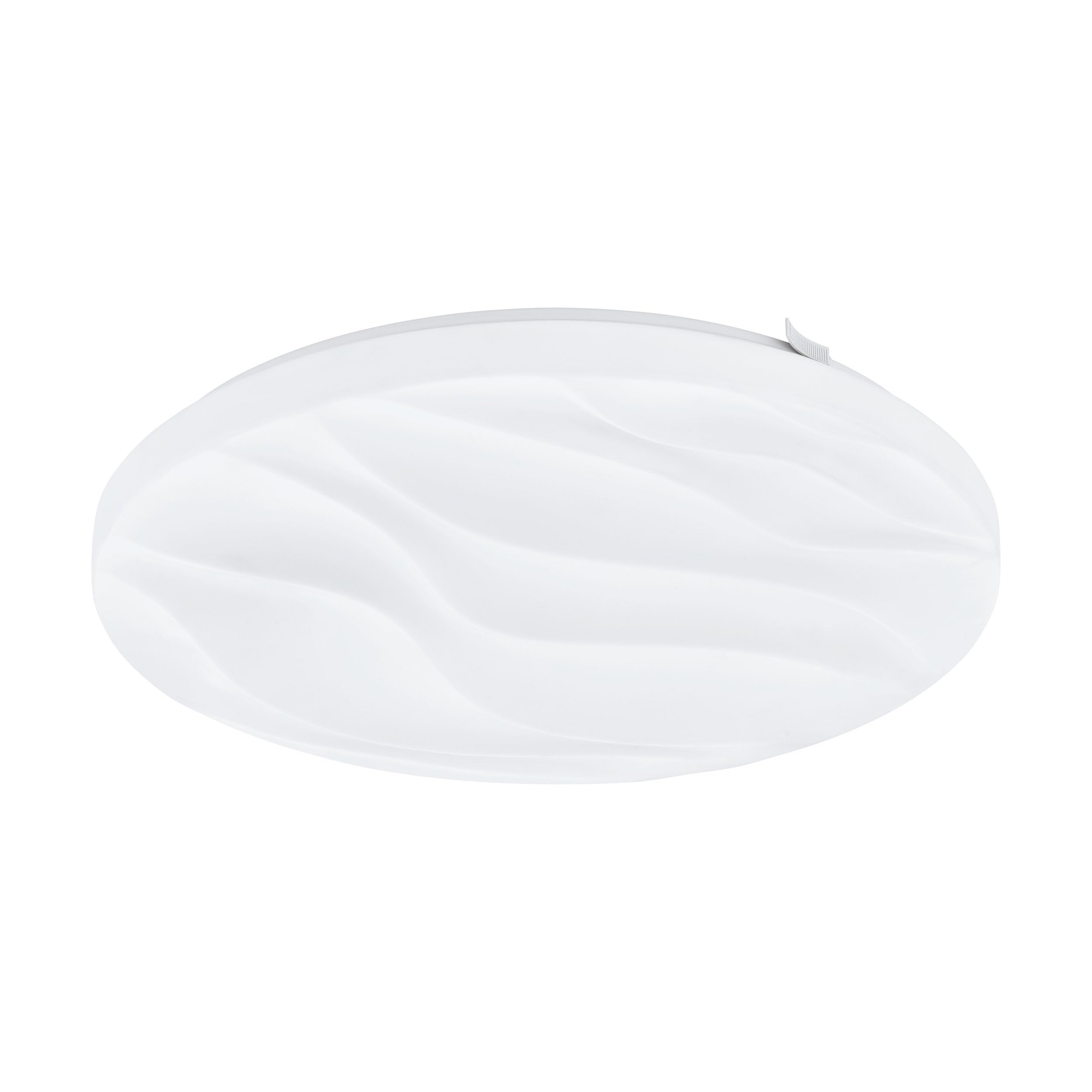 EGLO Benariba LED Ceiling Light, 1 Bulb Wall Lamp, Modern, Ceiling Light Made of Steel and Plastic in White, Living Room Lamp, Warm White, Diameter 33 cm