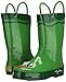 Western Chief Kids Boys' Waterproof Easy-On Character Rain Boot , Fritz the Frog, 5 M US Toddler