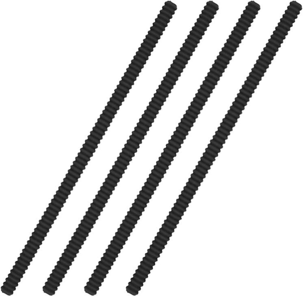 Silicone Oven Rack Shields, Oven Shelf Rack Guard Protector, 100% Certified BPA Free, Heat Resistant, Protect Against Burns and Scars,4 Pack (Black)