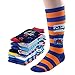 Deer Mum Boy's Cotton Cartoon Car Pattern Knee High Socks,3-12 Years
