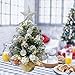 Tabletop Christmas Tree, MAOYUE Artificial Snow Christmas Tree, 20in Mini Christmas Tree with Battery Operated 8 Mode Lighted for Christmas Decorations, Home Decor, Office, Dining Table