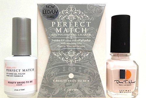 Nobility LeChat Perfect Match DUAL SET Gel Polish & Nail Lacquer 'Beauty Bride-to-be ' - 0.5oz(15ml) - PMS50 Nobility LeChat Perfect Match DUAL SET Gel Polish & Nail Lacquer 'Beauty Bride-to-be ' - 0.5oz(15ml) - PMS50