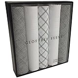 Geoffrey Beene 5 Pack Cotton Handkerchiefs Pattern Gift Box Set