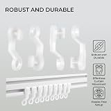 H&S White Plastic Curtain Glider Hooks 50pcs Curtain Track Fittings & Clips view 3