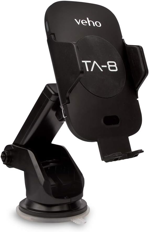 Veho Universal In-Car Smartphone Cradle with Qi Wireless Charging - Black - VAA-014-TA8 - Image 3