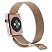 JETech Apple Watch Band 42mm Milanese Loop with Unique Magnet Lock Stainless Steel Bracelet Strap Bands (Rose Gold)