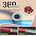 360Gadget Expanding Garden Hose - Red - Extra Strength Stretch Material with Brass Connectors - Bonus 8 Way Spray Nozzle (25 FT)