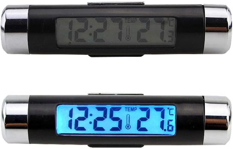 Multifunctional 3 in 1 Digital LCD Display Car Clock Car Thermometer Car Air Outlet Thermometer Electronic Clock Time LED Digital Thermometer Plus Backlight Car Accessories