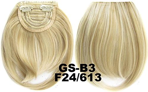 Fashion Hair Bang Two Side Long Synthetic Fringe Hairpiece with Hair Band Hair Extensions Clip In/on Hair Extensions Side Hairpieces Accessories Look Like Human Hair 33colors U Pick Middle 16 Cm Length,two Long Side 22 Cm,30g (#F24/613)