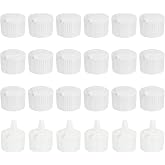 PATIKIL 24 Pcs 28/410 Flip Bottle Top Dispensing Caps, Plastic Squeeze Bottles Dispensing Cap Spout Flip Replacement Top for Shampoo Moisturizer, White