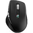 INFINMIND Wireless Bluetooth Mouse with Smart Flying Scroll,Side Thumb Scroll Ergonomic Mice,Silent Multi-Device Mouse for Computer,Laptop,iPad,Tablet,MacBook (Black)