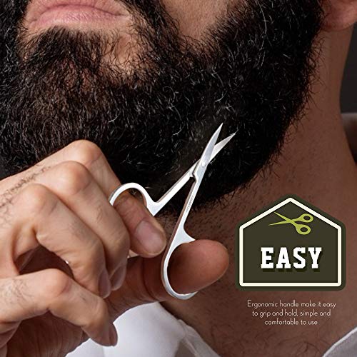 Eyebrow Hair Scissors, YGDZ Curved Tip Cuticle Scissors Stainless Steel Small Beauty Manicure Grooming Trimming Scissors for Eyebrow Eyelash Dry Skin Fingernail - Thumbnail 4