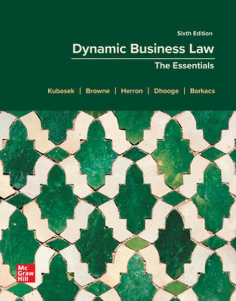 Dynamic Business Law:Essentials (Loose)