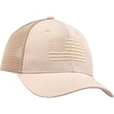 TSSGBL USA Flag Trucker Hat - OSFM & XXL Big Head Fit, Adjustable Mesh Snapback American Patriotic Baseball Cap