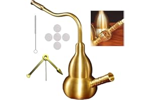 MENGQILINYU Mini Gold Hookah Set, Gourd-Shaped Detachable Shisha Hookah Kit with Cleaning Brush, 3-in-1 Scraper, 5 Stainless Steel Filters – Portable Water Pipe for Tobacco Use