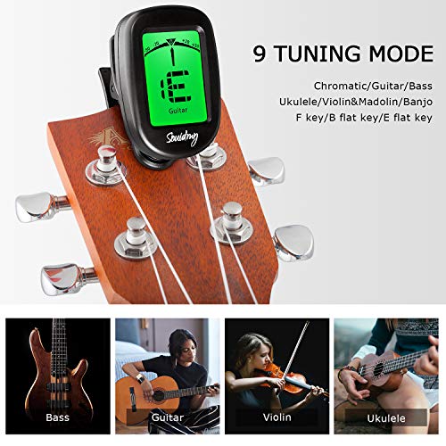 image for Souidmy Guitar Tuner, with Guitar, Bass, Violin, Ukulele and Chromatic