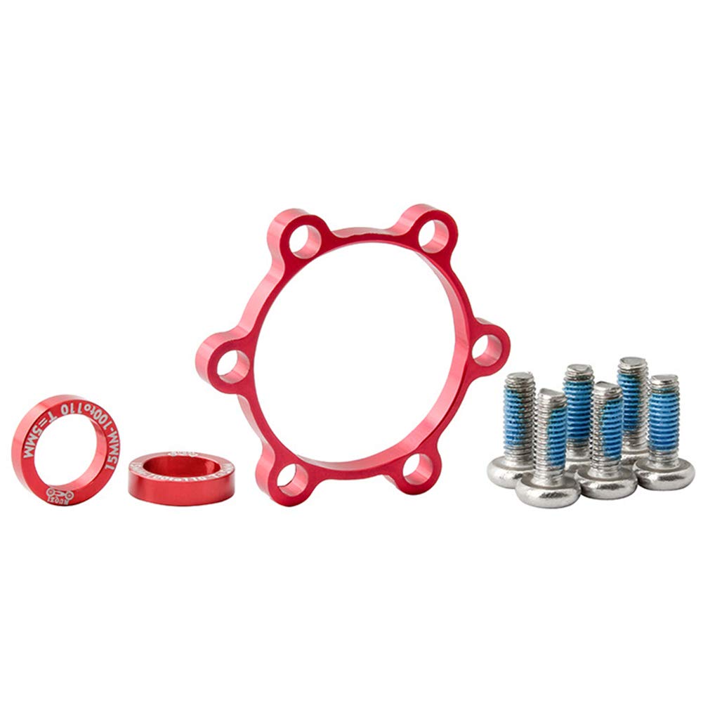 POHOVE Bicycle Professional Boost Hub Conversion Adapter for Disc Brake Front Rear Red,5mm