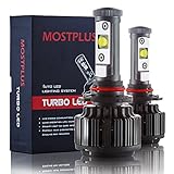 MOSTPLUS 6000K 9006 LED Headlight Kit 7600LM Cool White 3 Years Warranty