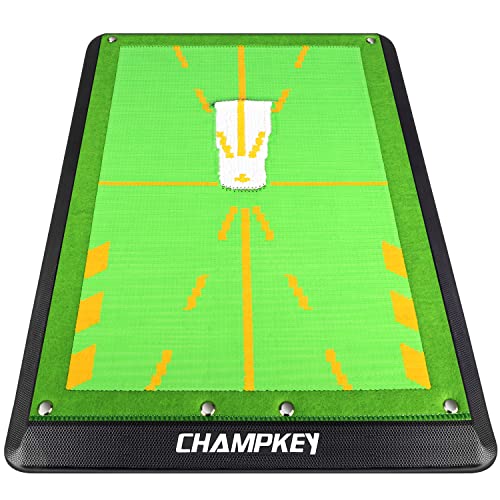 CHAMPKEY Professional 13" x 17" Impact Golf Mat 3.0 Edition｜Swing Path Feedback Golf Hitting Mat