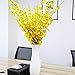 MISSWARM 10 PCS Dancing Lady Orchids Butterfly Artificial Flowers, 38 Inches Silk Artificial Flower Fake Flowers for Wedding and Home Decoration(Yellow)