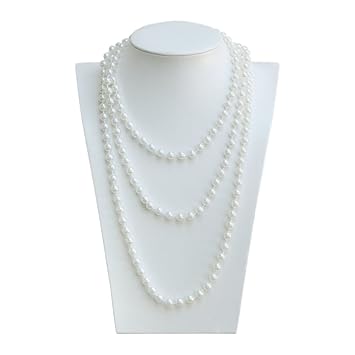 Oblique Unique® Perlenkette 180cm für Charleston Kostüm 20er Jahre Perlen Kette