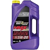 Royal Purple HMX w/Synerlec | High Mileage SAE 5W-20 Premium Synthetic Motor Oil |5 Quart | SKU: 17518